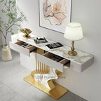 Nordic designer Fashion Wall Hall Porch Decorative Cabinet Semi-circular Slate Console Tables for Living Room Entrance Furniture