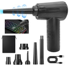 Protable Air Duster for Computer Cleaning 50000RPM Cordless Compressed Air Blower with LED Light for PC, Keyboard, and Car