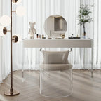 Acrylic Dressers Solid Wood Cabinet Bedroom Simple Design Modern Dressing Tables Makeup Stool With Mirror Minimalist Furniture