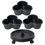 3 Tiers Vertical Tower Stackable Pot Strawberry Planter Tower for Home Garden Herb Flower Vegetable Cultivation Flower Pot 4pcs