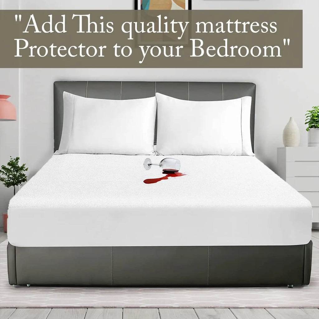 Luxury Split Head Waterproof Mattress Protector Queen-32 Top Split Size 18 Inch Deep Pocket Upper Flex Soft Padded Topper