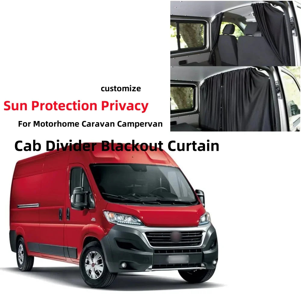 Caravan Cab Divider Blackout Sunshades Curtain For Fiat Ducato Vw T5 T6 Ford Transit Sprinter Campervan Motorhome Travel Camping