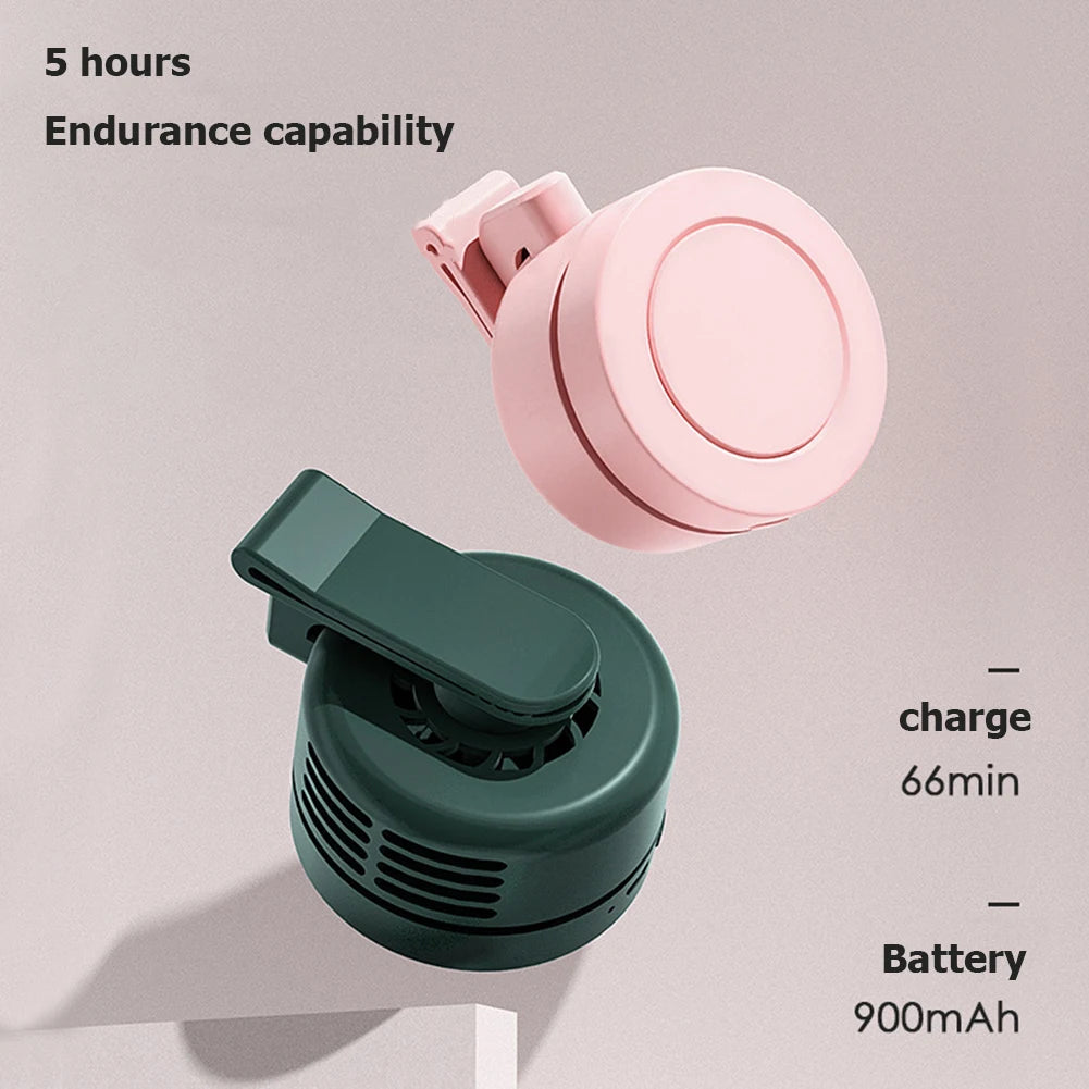 Mini Clip Fan Hanging Waist Neck Fan Girl Electric Air Cooling Fan 900