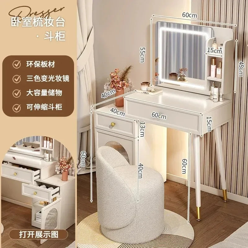 Console Living Rooms Vanity Table White Modern Beige Space Saving Organizer Dresser Makeup Trendy Vestidores Trendy Furniture