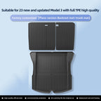 For Tesla Model 3 Highland Floor Mats 2024 Car Accessories TPE Waterproof Foot Pad Front Rear Trunk Mat Rear Seat Backrest Pad