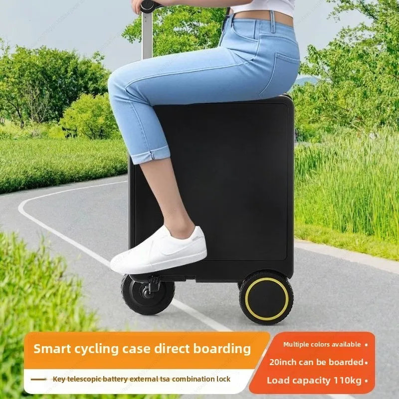 Electric luggage case for riding and walking, can be used by 2 people, new style 20-inch trolley case