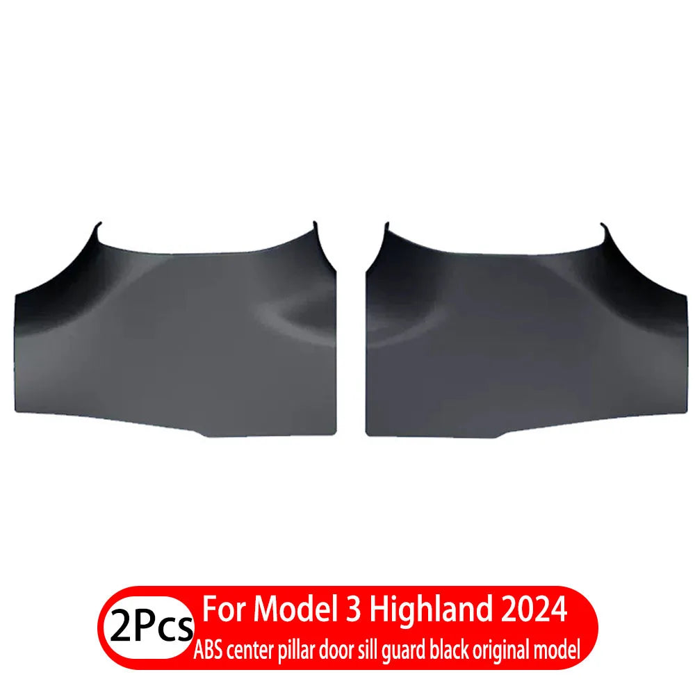 1- 8 Pcs For Tesla Model 3 Highland 2024 ABS Front Rear Door Sill Protector Threshold Strip Anti-kick Guard Panel Waterproof Pad