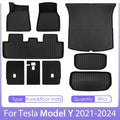 TPE for Tesla Model Y Floor Mats 2024 2023 2022 2021 All Weather Full Set Cargo Liners 3D TPE Odorless Floor Mat Trunk Frunk Mat