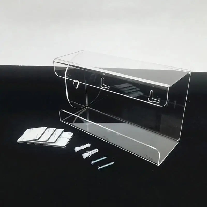 Tissue Box Wall Acrylic Glove Box Holder Wall Mounted Healthcare Food Service Dentist Disposable Glove Stoarge Rack