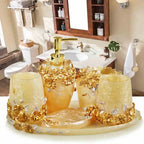 Resin Bathroom Set, Multi Models, Optional, Set of 5 Pieces, Toiletries Kit, Bathroom Accessories