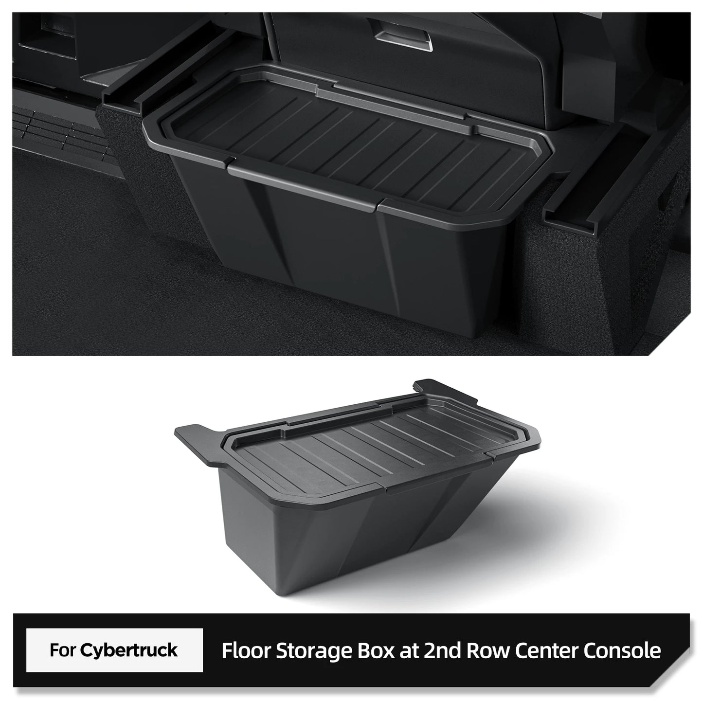 For Tesla Cybertruck Rear Seat Storage Box Under Air Vent Storage Case Trash Can Organizer Car Interior Accessories 2024 1pc