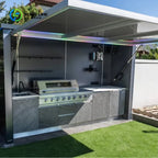 Customized Modular Outdoor Kitchen with Sink Grill and Storage Stylish Rust Proof Perfect for Backyard and Patio