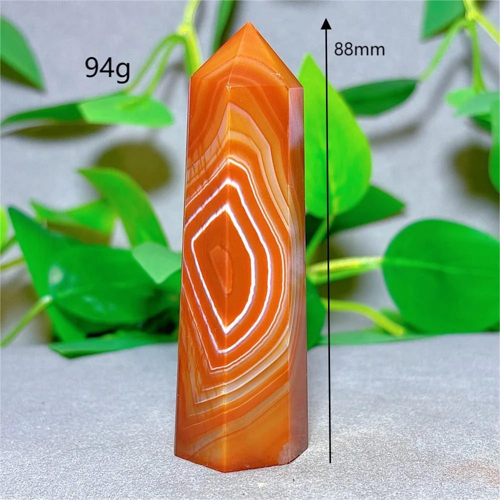 Carnelian Tower Crystal Natural Stone Quartz Home Decoration Minerals Reiki Craft Gifts Energy Healing Meditation Spiritual Love