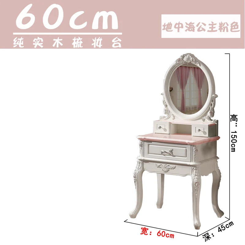 Indoor furniture Dresser Small 40/45/50/60cm Home Girls Bedroom Mini Narrow European Princess Powder Makeup Table