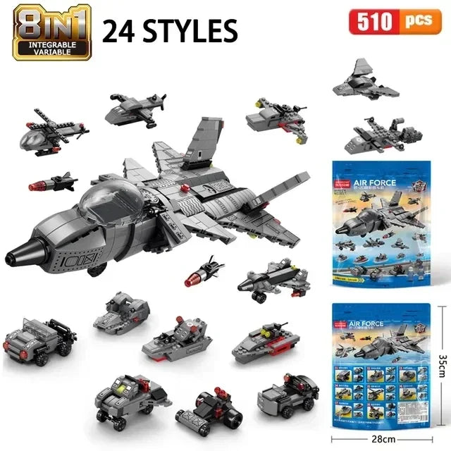 1186pcs Military J-15 Fighter Jet Building Blocks - Aircraft Model Bricks for Boys & Kids Toy Gift | AlluCanFind
