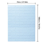 70cmx1/2/3/5/10m Brick Pattern Wall Sticker Decoration PVC 3d Wallpaper Waterproof Wall Sticker for Children's Room Home Bedroom