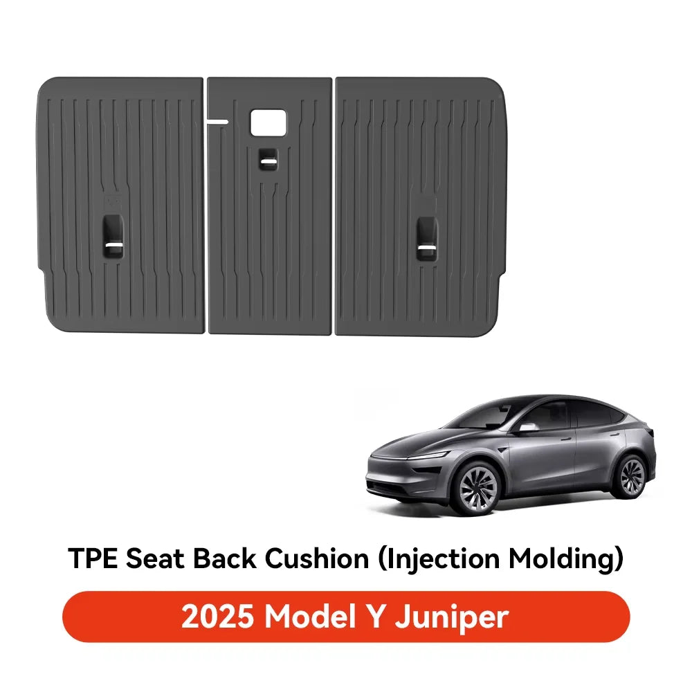 YZ For Tesla Model Y 2021-2025 Juniper TPE Rear Seat Back Cover Backrest Protector  Trunk Anti-scratch Pad Anti-dirty Mat with