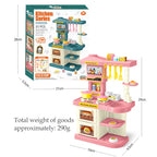 Mini Kitchen Play Set For Kids, Cooking Food Model Simulation Kitchenware Utensils Set Educational Gifts for Boys Girls