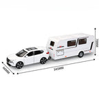 1:32 X-TRAIL Toy Model Cars Alloy Diecast Police Car Pull Back Doors Opened Sound Light Rubber Tires Camping RV Gifts for Boys