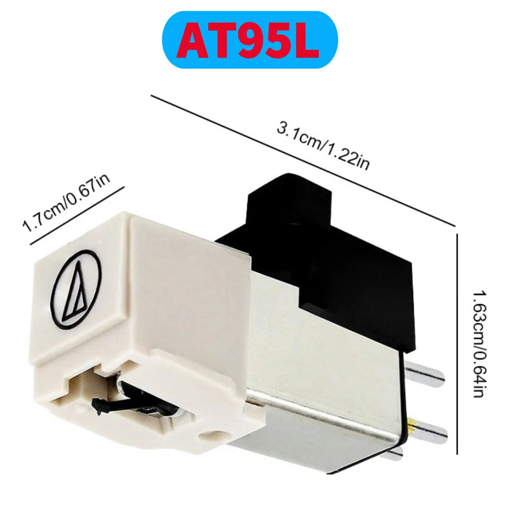 AT91R Replacement Conical Turntable Stylus Dual Moving Magnet Stereo Phono Cartridge HiFi Parts for LP Vinyl Record Turntable
