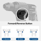 Drillpro 26MM 6000RPM Electric Hammer Electric Pick Impact Drill Multi-function Cordless Rotary Tool ForMakita Battery