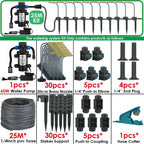 5M-30M Garden Watering System Self-priming Pump Timer 360° Bendable Mist Brass Cooling Sprinkler Drip Irrigation Kit Pot Bonsai