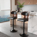 Home Bar Stools with Backrest (2-Pack)