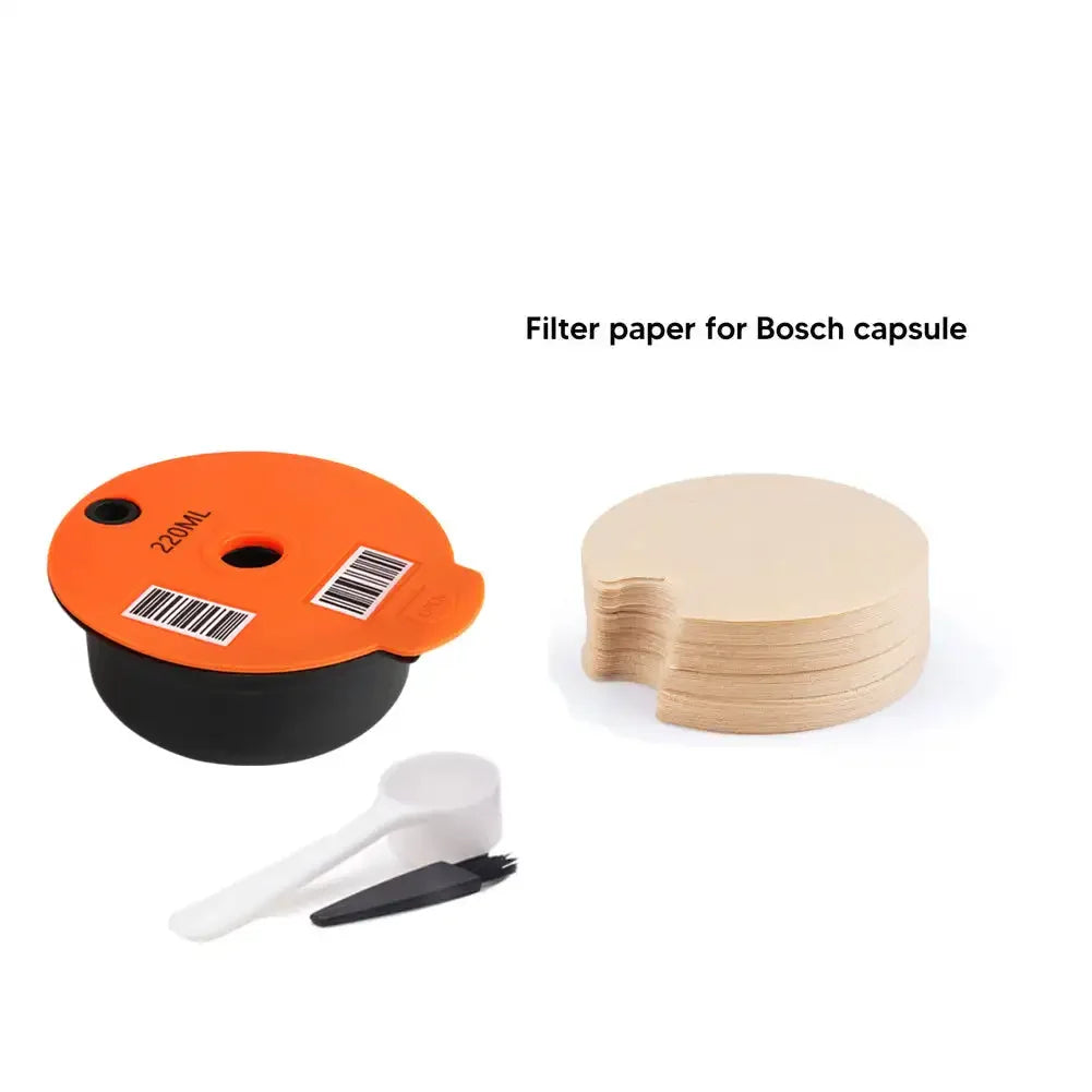Coffee Capsule Pods for Bosch Tassimo Coffee Capsule Reusable Tassimo Pods Refillable Coffee Filters Pod with Silicone Lid Cap