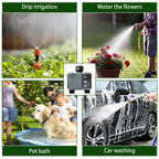 2025New WIFI+RF433mhz Garden Watering Timer Smart Sprinkler Drip Irrigation System Built-in Water Flow Recorder Controller TUYA