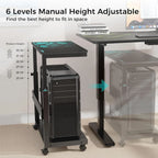Height Adjustable Computer Tower Stand