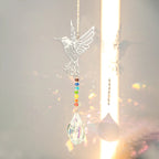 Brass Crystal Rainbow Crystal Hanging Pendants Suncatcher Moon Catcher Stained Glass Wind Chimes Home Garden Decor Kristalle