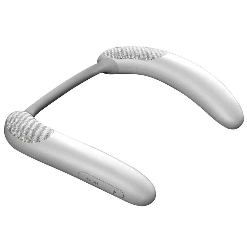 Rockmia New Neckband Bluetooth AAC Speaker Ebs-910 Gray Wearable Music box TF card Stereo Music Player Microphone Bass FreeHands