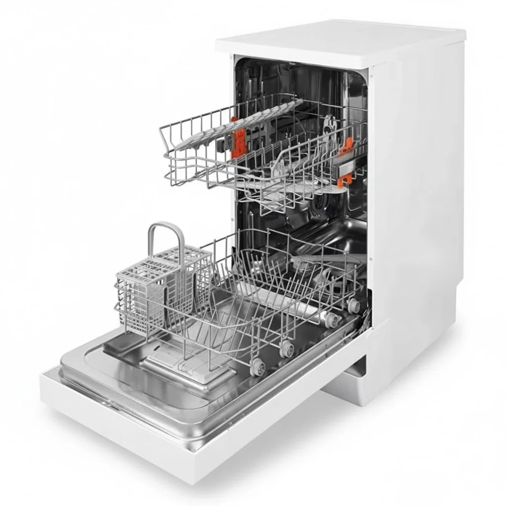 9 Sets Dishwasher, Stainless Steel Countertop Dishwasher, Low Noise Integrated Built-in Electric Dishwasher, Kitchen Appliance