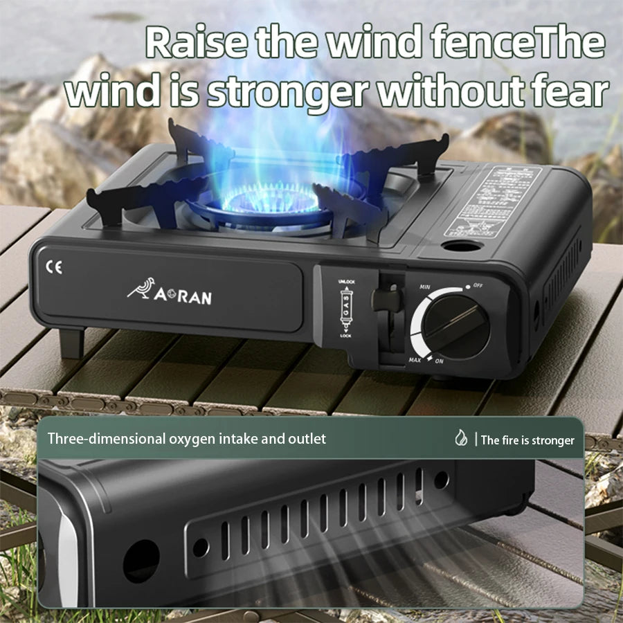 Cassette Stove Household Outdoor Portable Stove Grill 2900W High Fire Gas Stove Suitable for Outdoor Camping Kitchen Barbecue