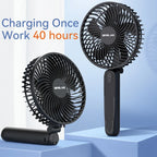 Opolar 10000mAh Handheld Mini Fan Foldable Camping Fan Silent Strong W