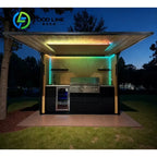 Customized Modern Modular Prefabricated Outdoor Mobile Kitchen Unit Anti Slip Stable Storage Cabinet For Backyard Patio Garden