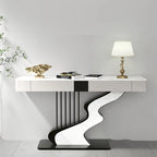 Nordic designer Fashion Wall Hall Porch Decorative Cabinet Semi-circular Slate Console Tables for Living Room Entrance Furniture