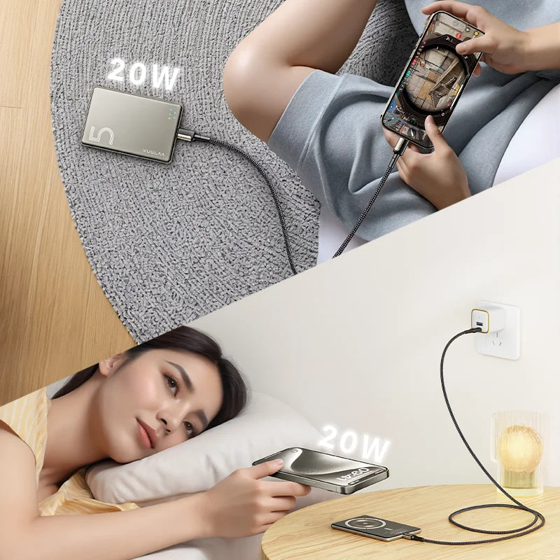 KUULAA Magnetic Power Bank 5000mAh Magnetic Wireless Phone Charger External Battery 20W Fast Charging For iPhone 17 16 PowerBank
