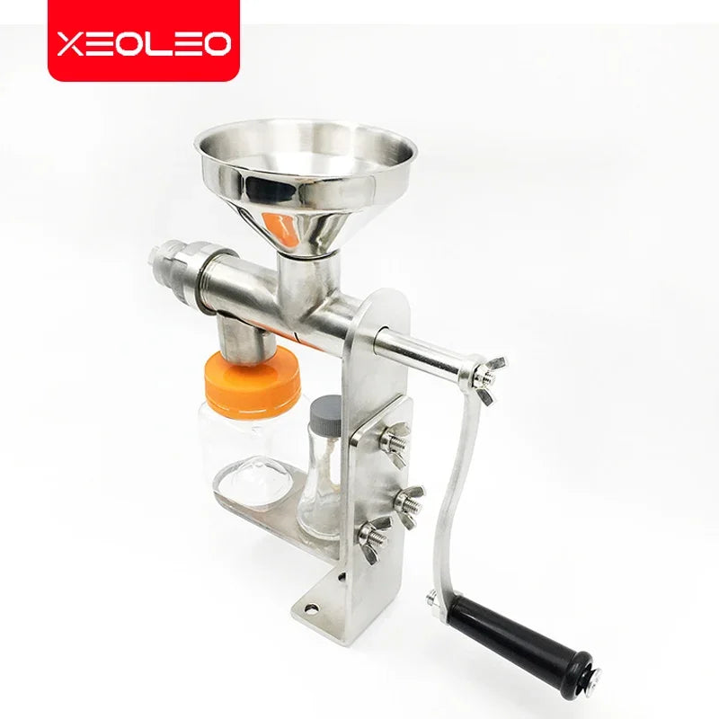 XEOLEO Manual oil press Food grade stainless steel oil press Peanut/Nut/Seed Household oil press