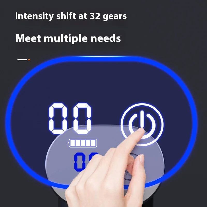 Folding Deep Tissue Massage Gun with 32 Speeds for Neck, Back & Legs