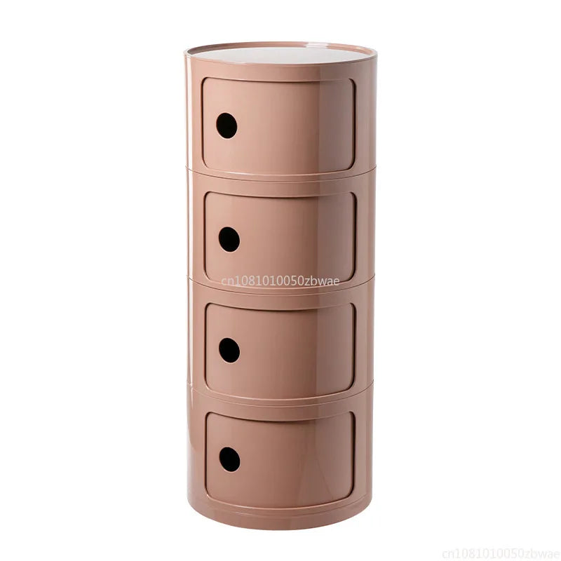Nightstands Modular Bedside Table Round Large-capacity Storage Bedside Small Cabinet Bedroom Simple Storage Narrow Side Cabinet
