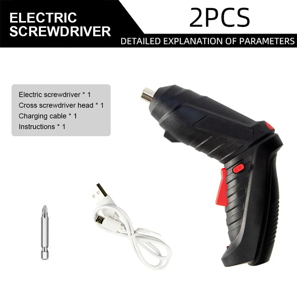 3.6V Electric Screw Driver Rechargeable Household Electric Drill LED Lighting Electric Power Screwdriver Set Portable Power Tool