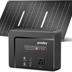 100W Solar Generator with Solar Panel 30W, 97Wh Portable Power Station Fast Charging Power Bank with Solar Charger for Camping