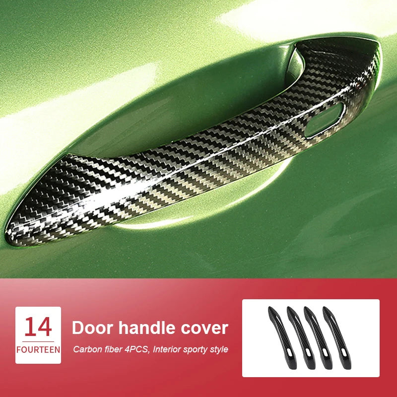 For Porsche Cayenne 2018 2019 2020 2021 2022 2023 2024 Real Carbon Fiber Car Central Control Complete Interior Decoration Frame