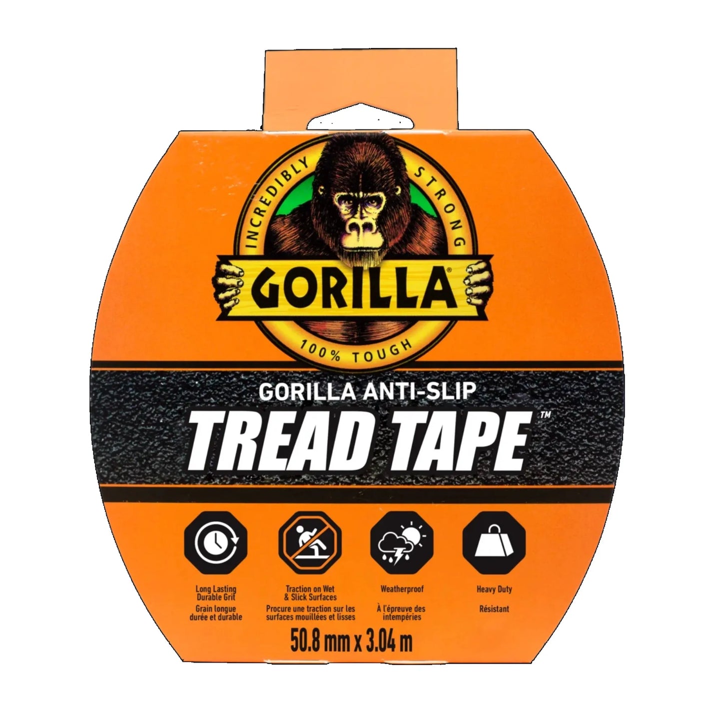 (2 pack)  Glue Tread Tape, 10 Foot, Single Roll, Black