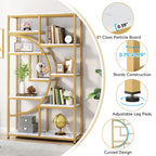 Tribesigns Bookshelf Industrial 5 Tier Etagere Bookcase, Freestanding Tall Bookshelves Display Shelf Storage Organizer