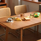 Italian Kitchen Extendable Dining Table Coffee 6 Chairs Center Mid Century Foldable Table Wood Vintage Luxury Room Furniture