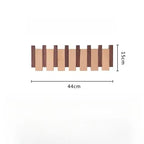 Walnut Wall Hanging Coat Racks Wall Entry Door Porch Hanging Coat Rack Perforated Solid Wood Creative Piano Keys Clothes Hook
