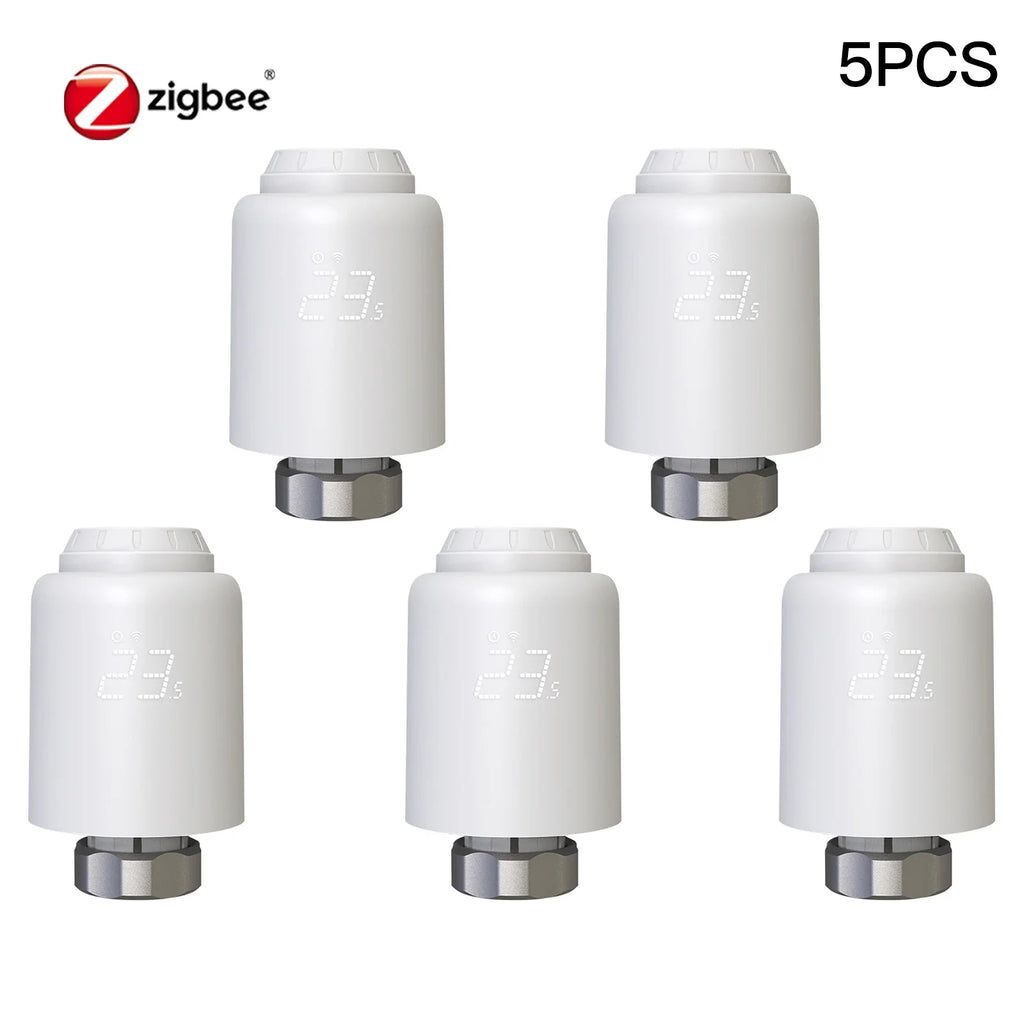 MOES TRV Tuya ZigBee Thermostatic Radiator Valve SmartLife Wireless Remote Heating Temperature Controller Alexa Voice Control