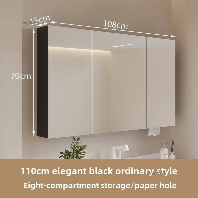 Bathroom Wall Mounted Mirror Cabinet Modern Smart Bathroom Cabinets with Mirror Creative Bathroom Storage Cabinet Home Furniture